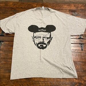 Gray Graphic Tee with Bold Design